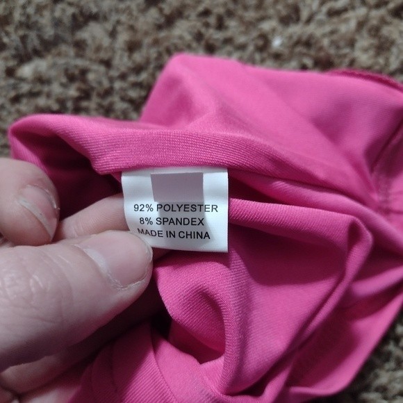Hot Pink Sports Bra/Camisole Crop Top Size Medium - Picture 4 of 7